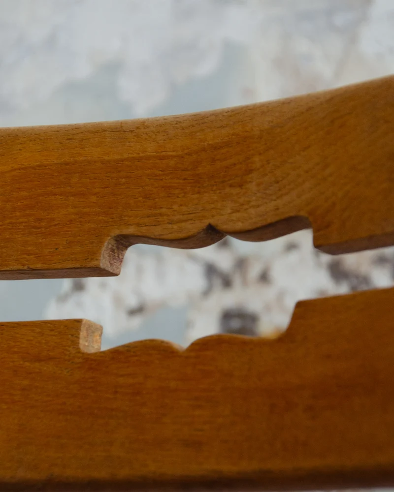 Alma, la paire de chaises en cuir camel N°1535