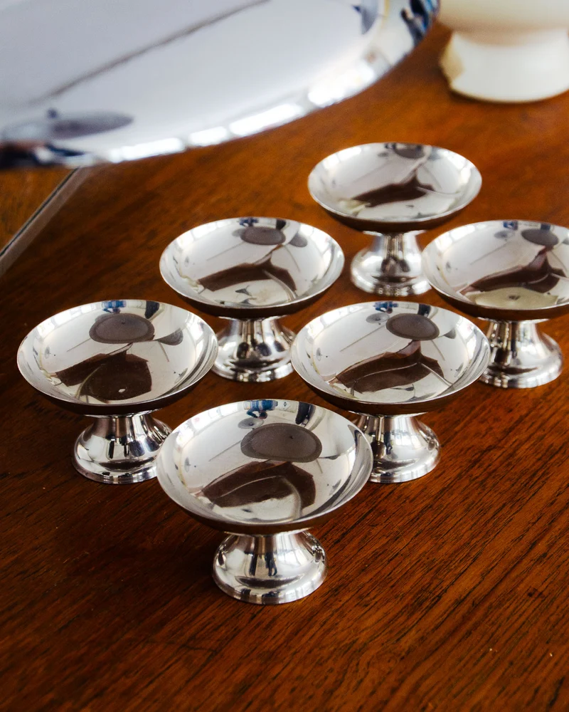 Nestor, le lot de 6 coupelles en inox N°613