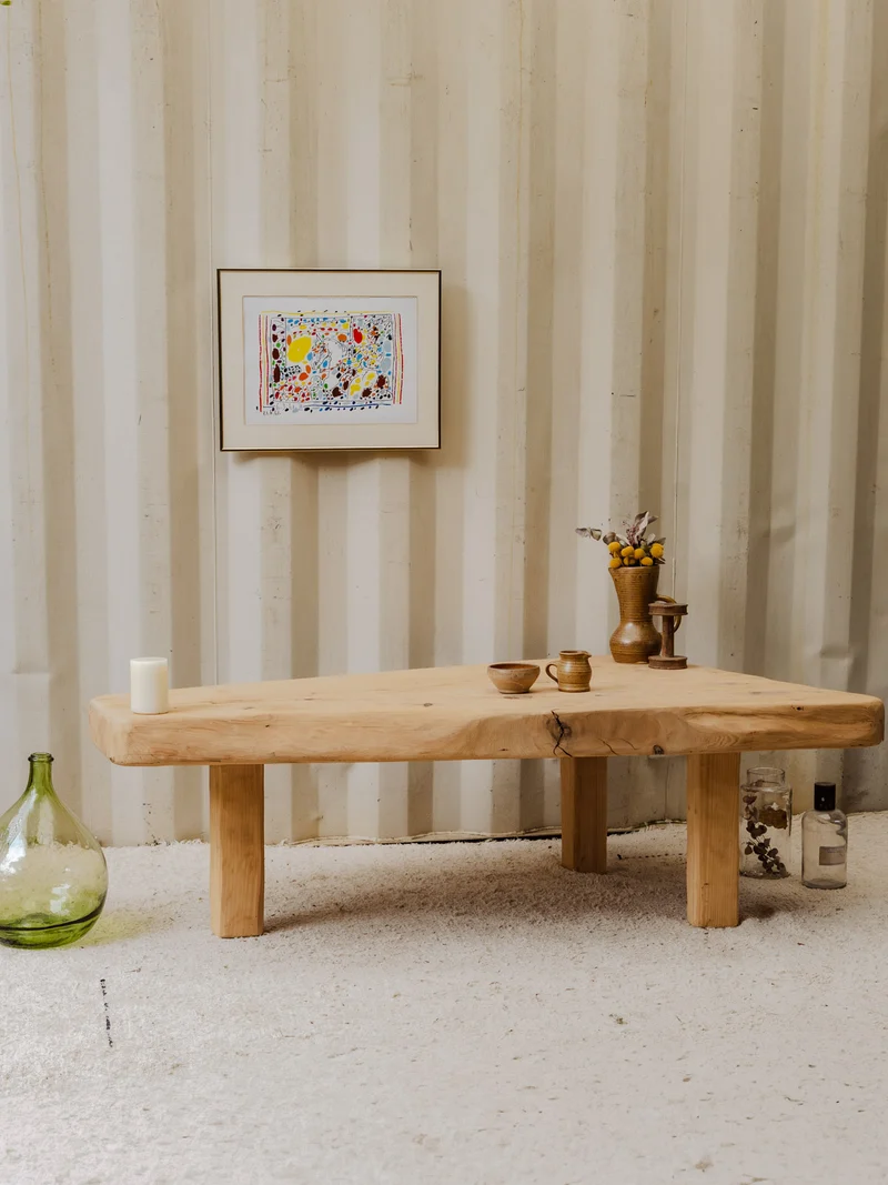 Léonie, la table basse rustique en bois N°970