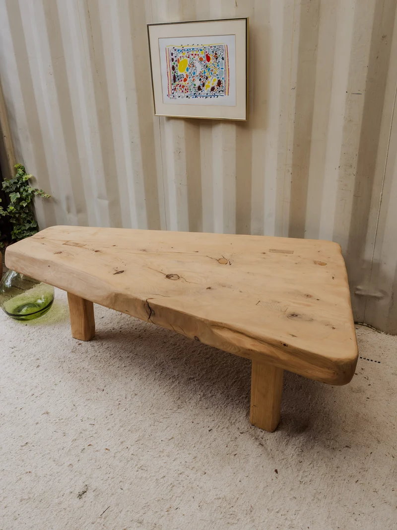 Léonie, la table basse rustique en bois N°970