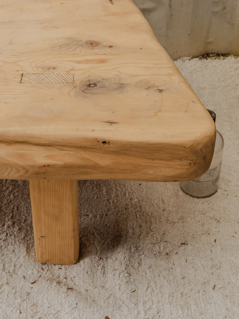 Léonie, la table basse rustique en bois N°970