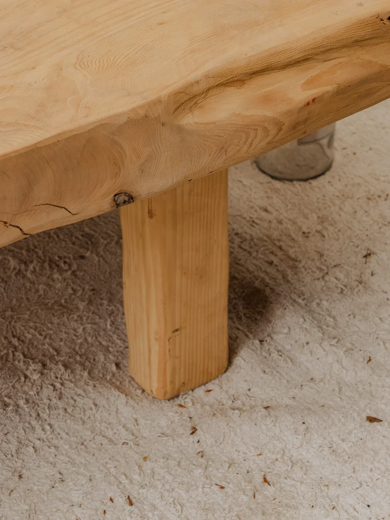 Léonie, la table basse rustique en bois N°970