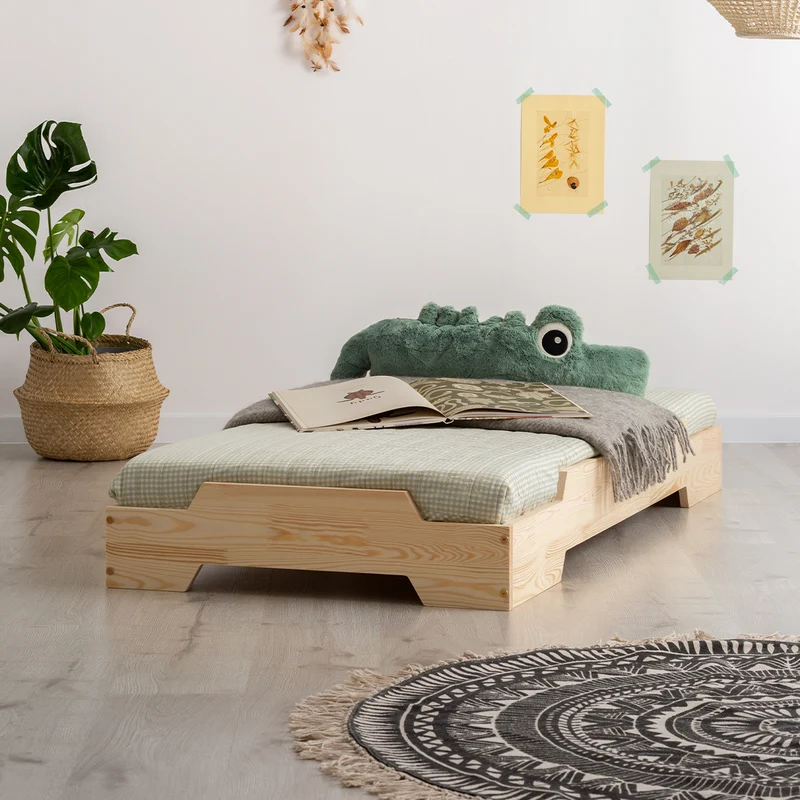 Lit 70x140 sommier inclus Cyrielle Bois