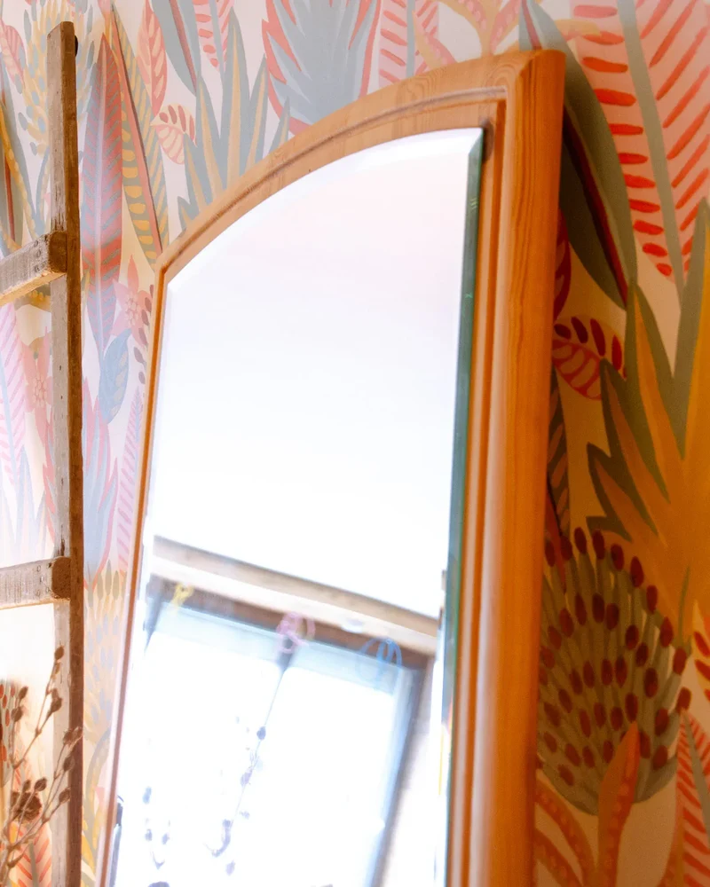 Georges, le miroir biseauté en bois N°1149