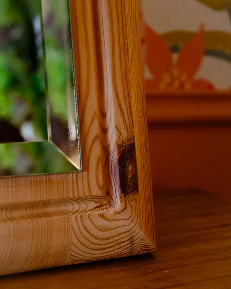 Georges, le miroir biseauté en bois N°1149