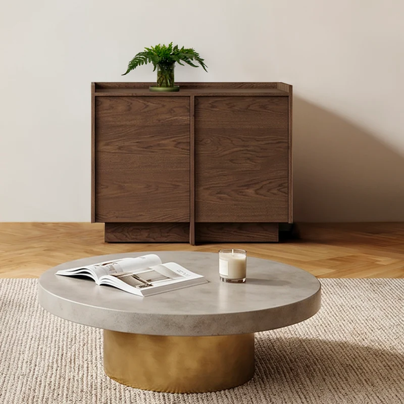 Buffet 2 portes Japandi Bois foncé