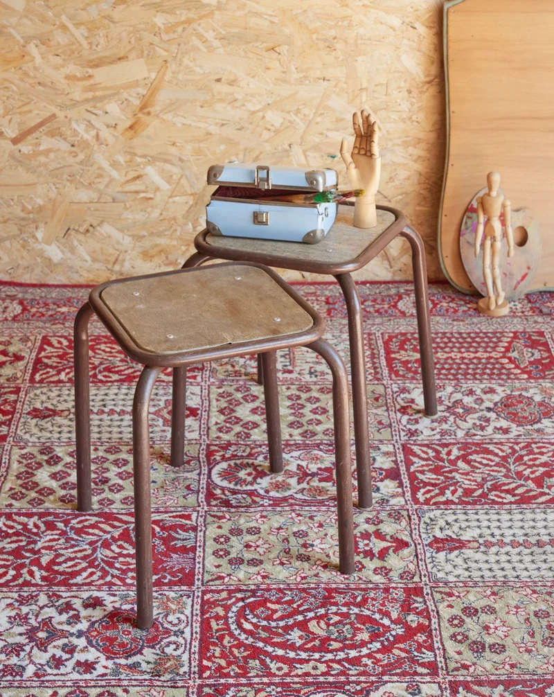 Regis, la paire de tabourets d'atelier N°1361