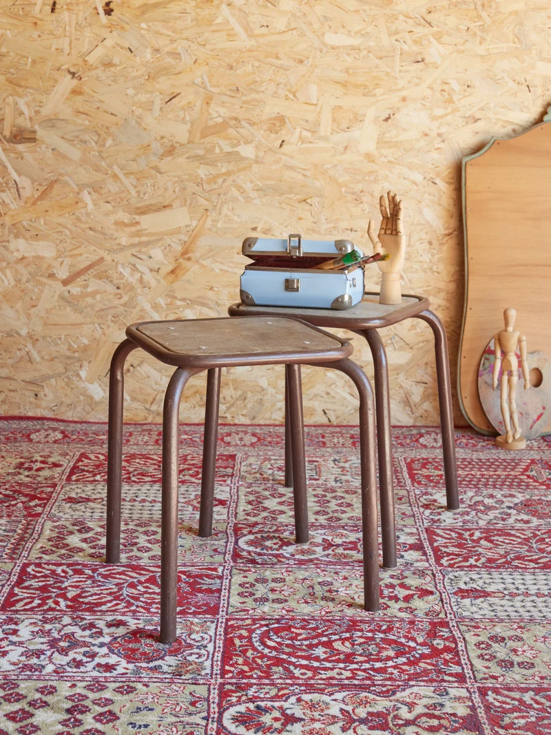 Regis, la paire de tabourets d'atelier N°1361