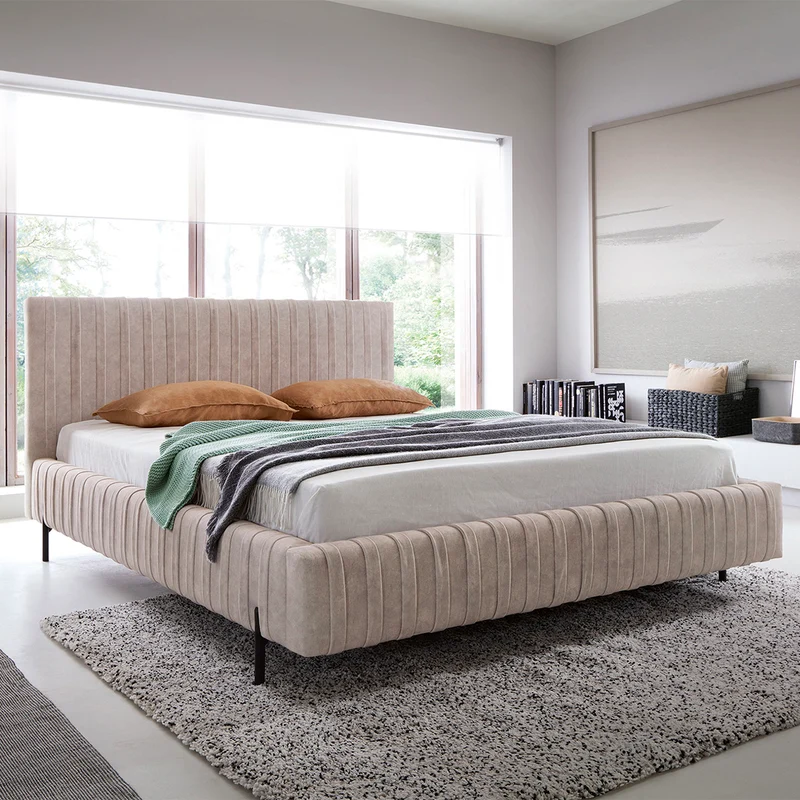 Lit coffre 160x200 sommier inclus Ori Beige