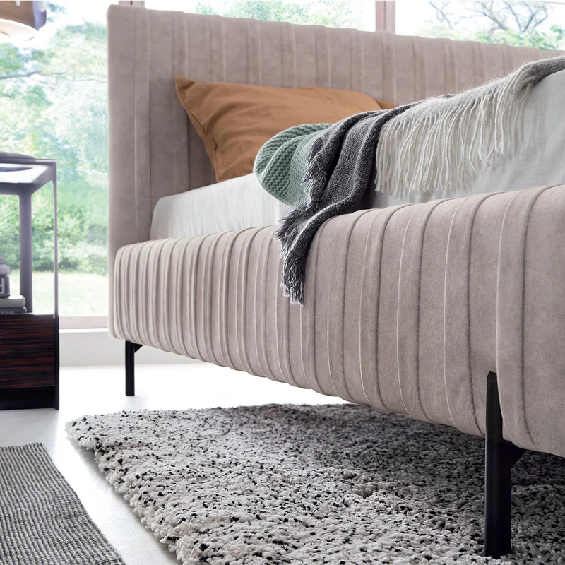 Lit coffre 160x200 sommier inclus Ori Beige