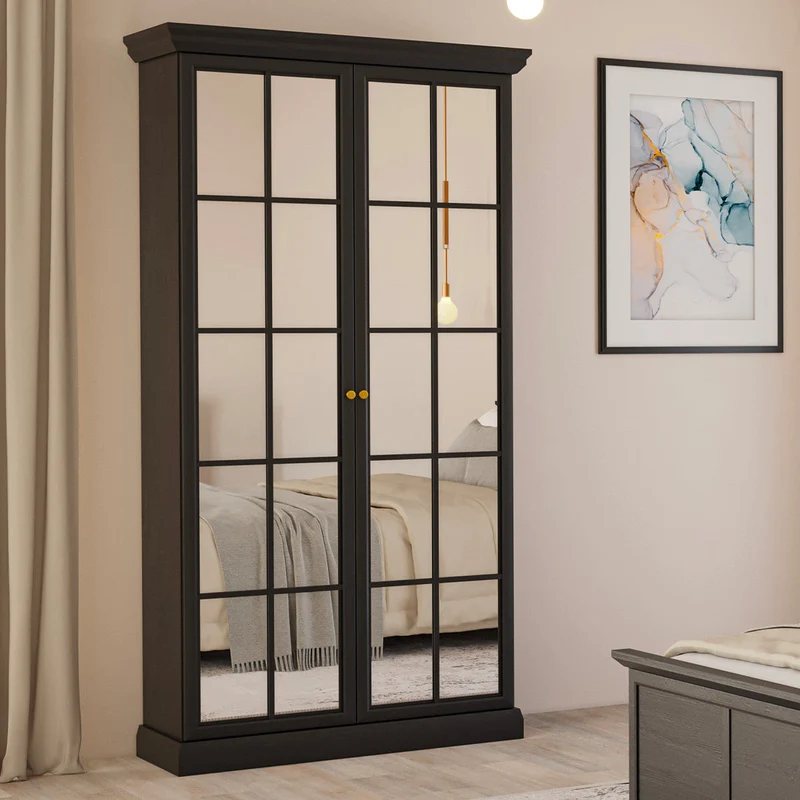Armoire 2 portes Toja Bois anthracite