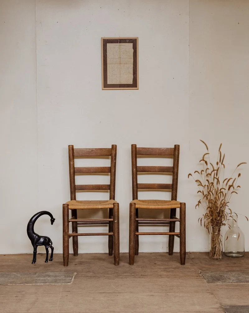 Claude, la paire de chaises en bois N°1241