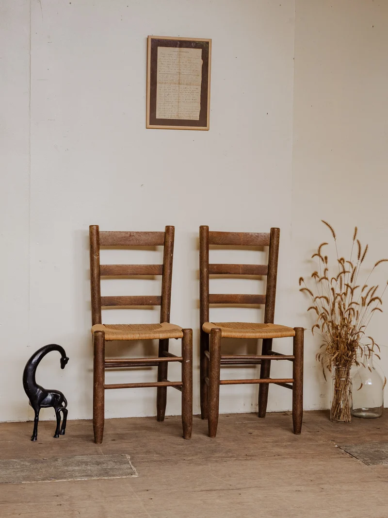 Claude, la paire de chaises en bois N°1241