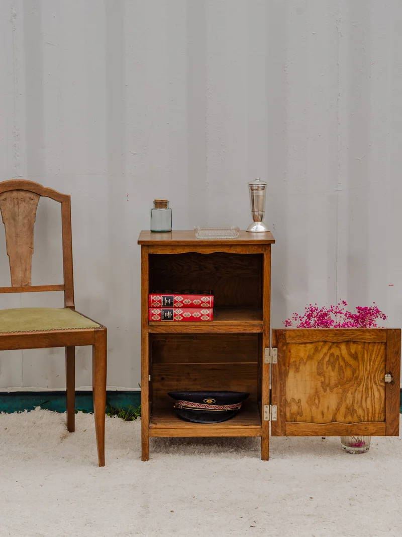 Odile, la table de chevet en bois N°1336