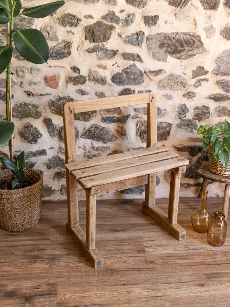 Antoine, le banc avec dossier en chêne N°419