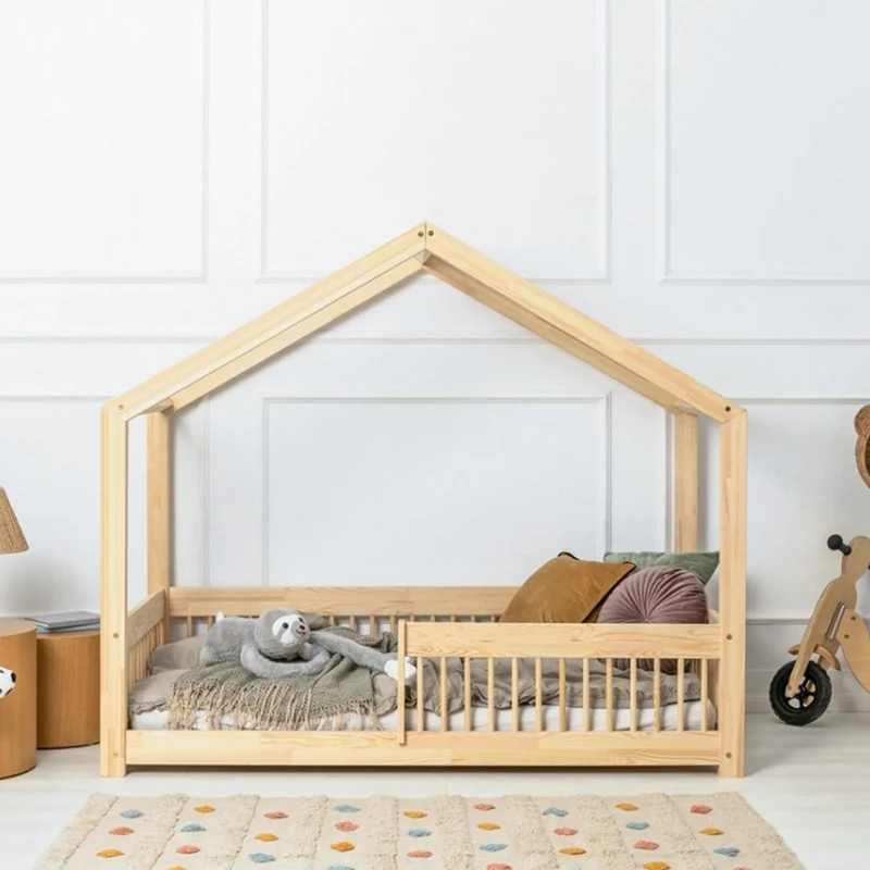 Lit cabane 70x140 sommier inclus Maria Bois