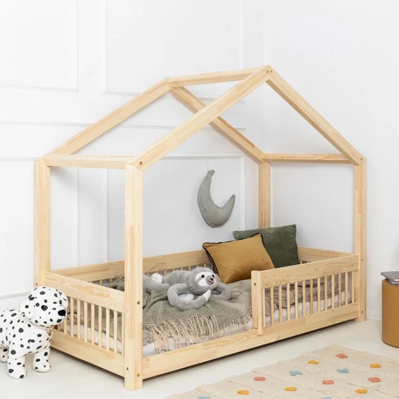 Lit cabane 70x140 sommier inclus Maria Bois