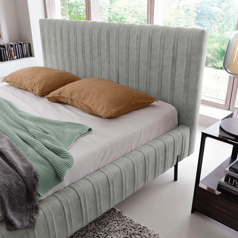 Lit coffre 180x200 sommier inclus Ori Gris