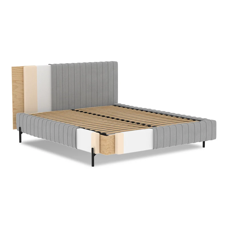 Lit coffre 180x200 sommier inclus Ori Gris