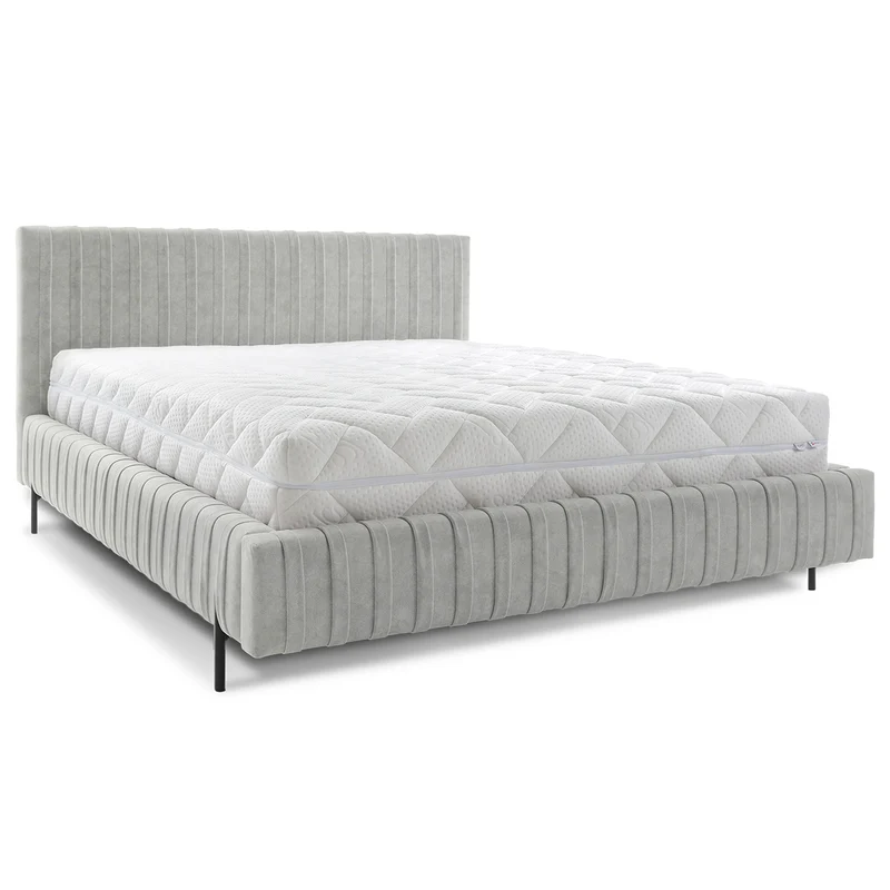 Lit coffre 160x200 sommier inclus Ori Gris