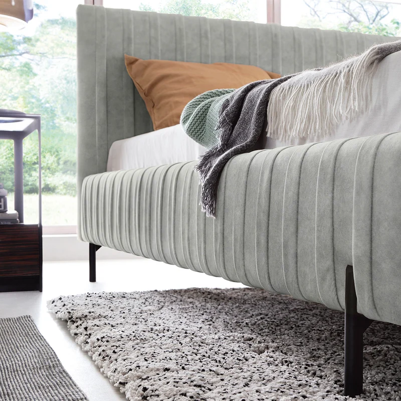 Lit coffre 160x200 sommier inclus Ori Gris