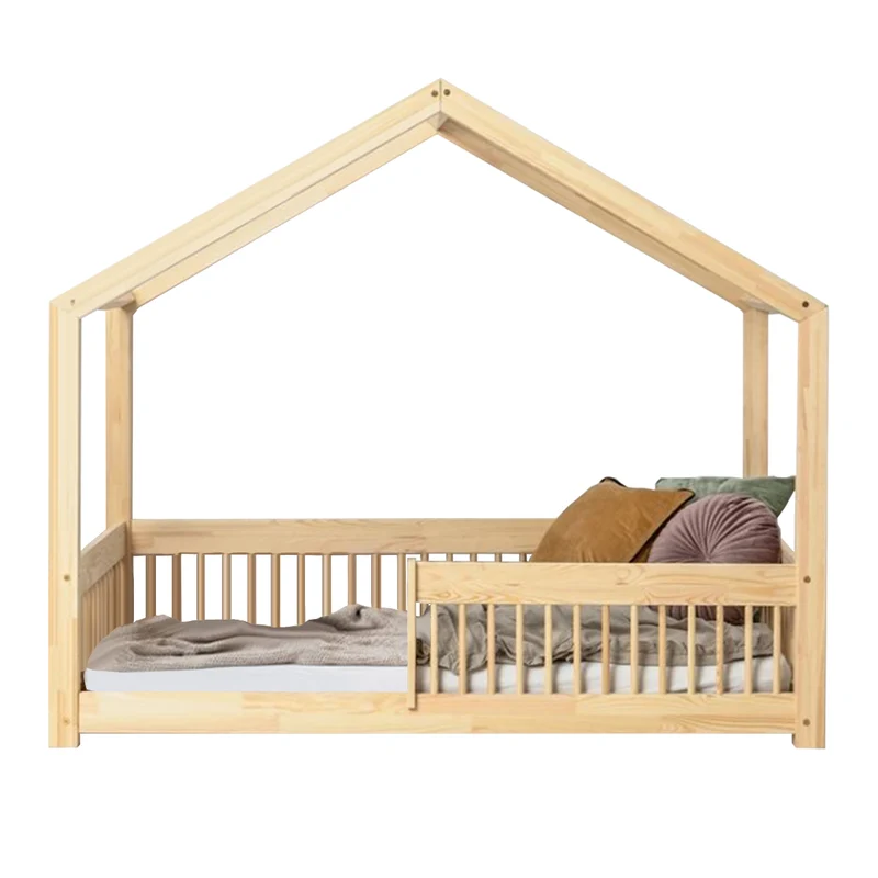 Lit cabane 90x200 sommier inclus Maria Bois
