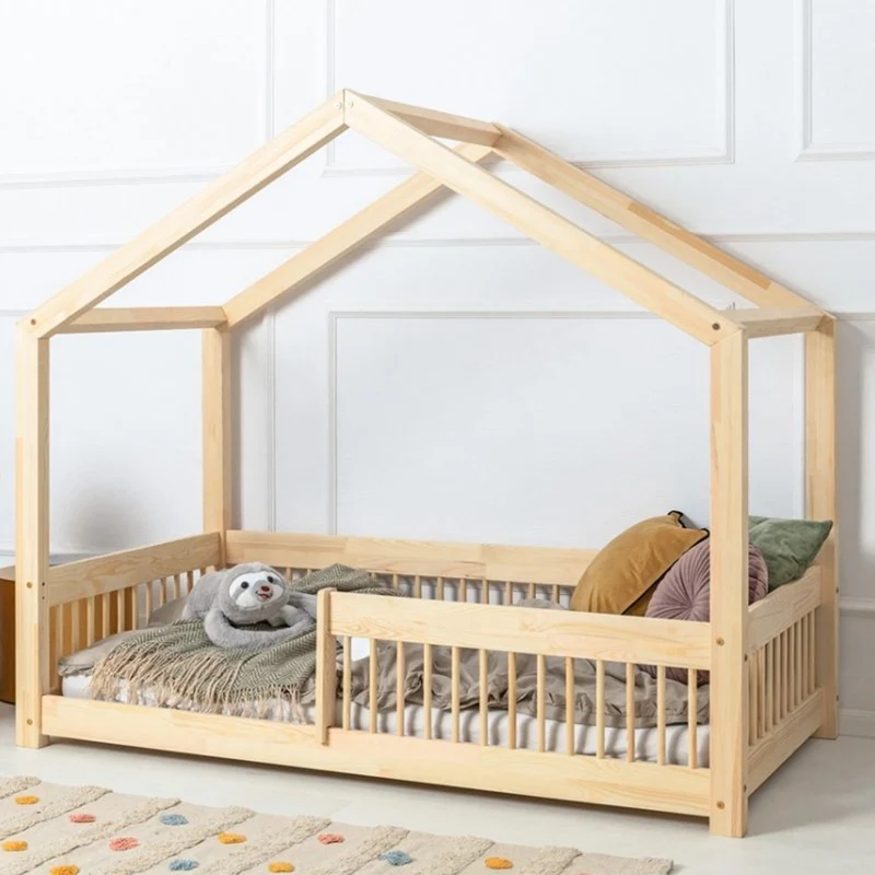 Lit cabane 90x190 sommier inclus Maria Bois