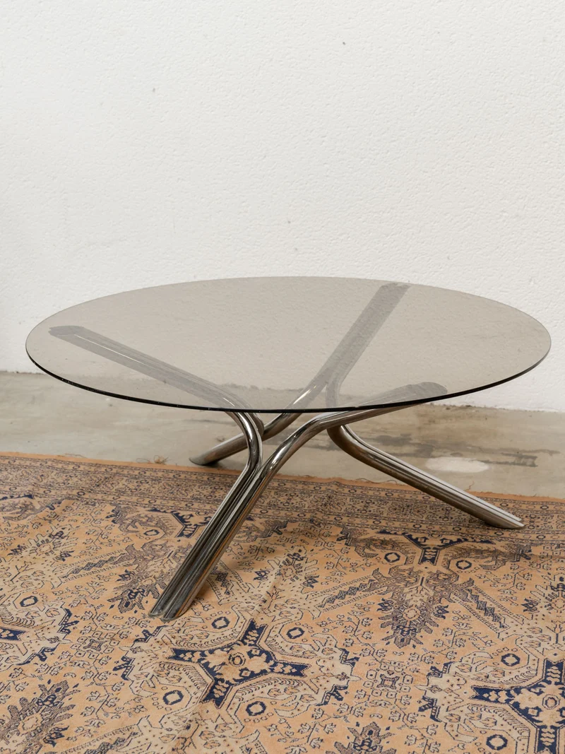 Donna, la table basse en verre fumé N°978