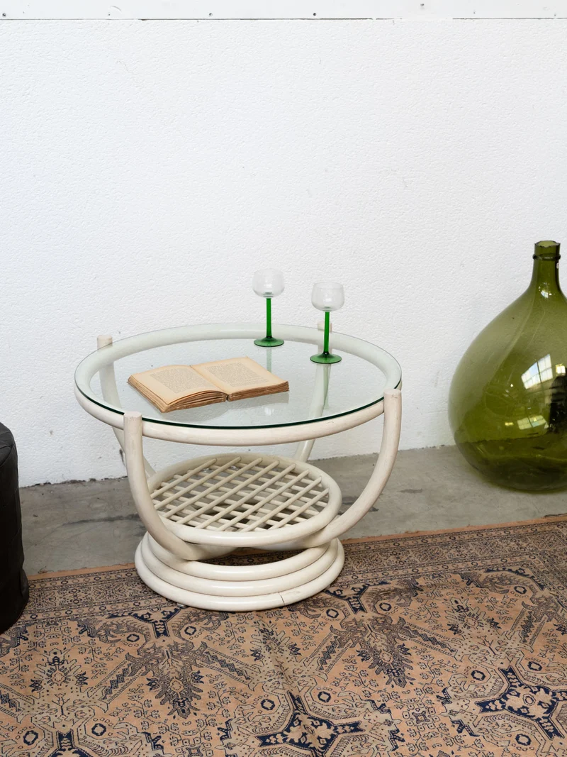 Léonie, la table basse en rotin N°942