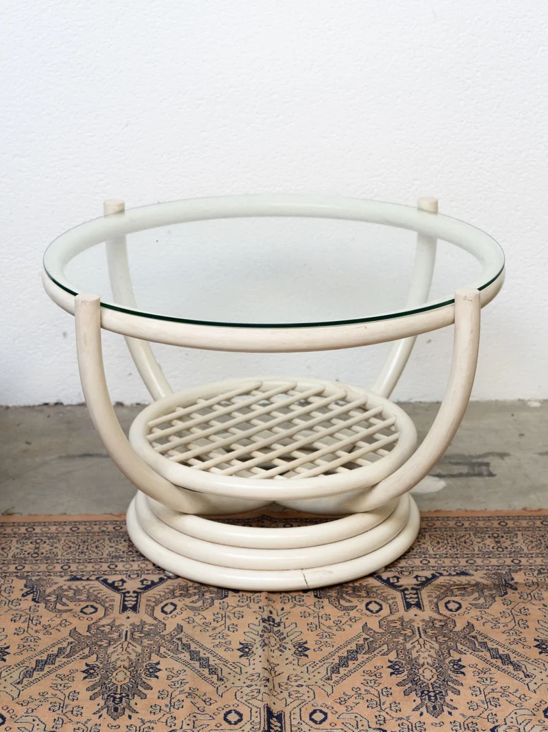Léonie, la table basse en rotin N°942
