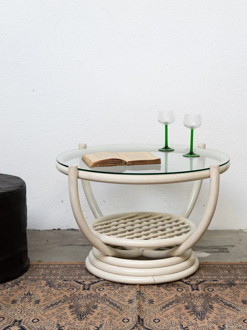 Léonie, la table basse en rotin N°942