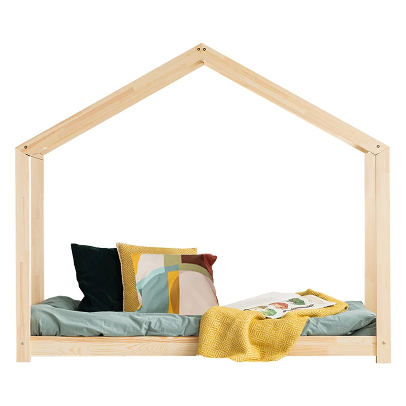 Lit cabane 90x190 sommier inclus Aude Bois