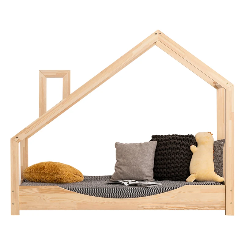 Lit cabane 90x190 sommier inclus Sonia Bois