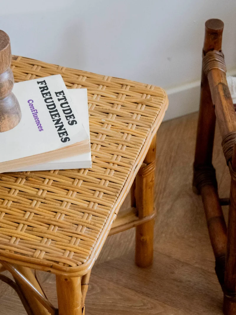 Francine, la table d'appoint en rotin N°884