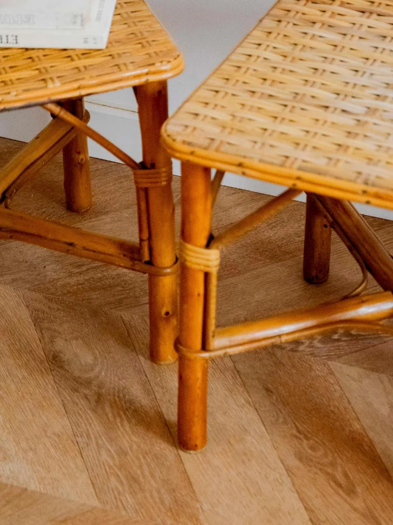 Francine, la table d'appoint en rotin N°885