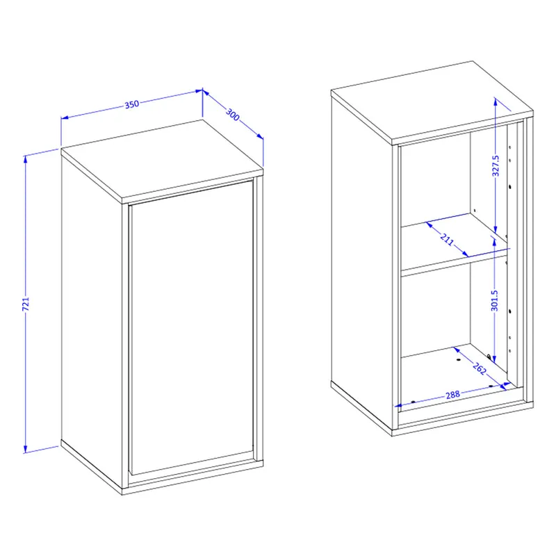 Armoire murale 1 porte Sophéa Blanc