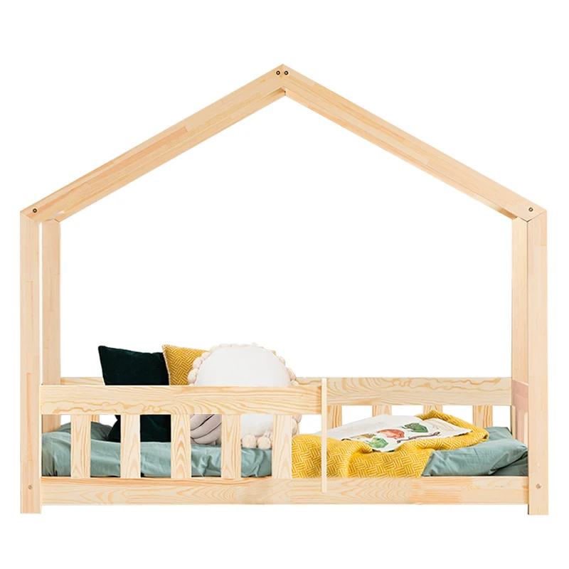 Lit cabane 90x200 sommier inclus Amandine Bois