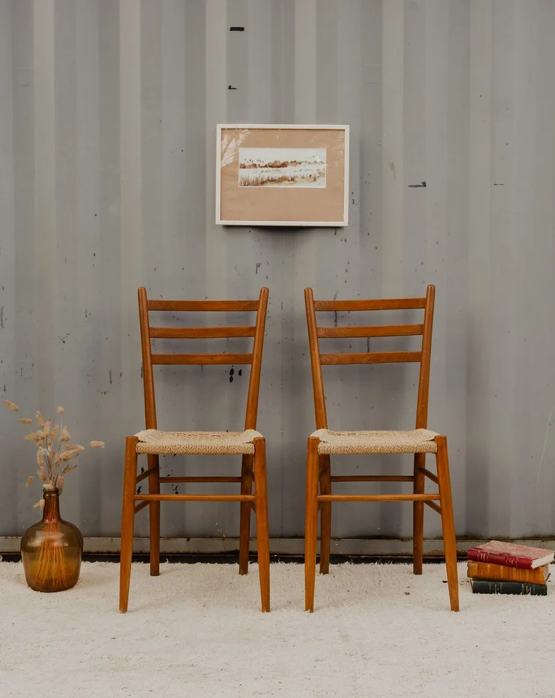 Claude, la paire de chaises en bois N°1222