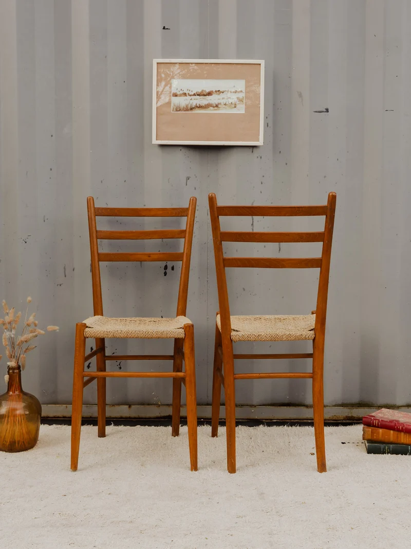 Claude, la paire de chaises en bois N°1222