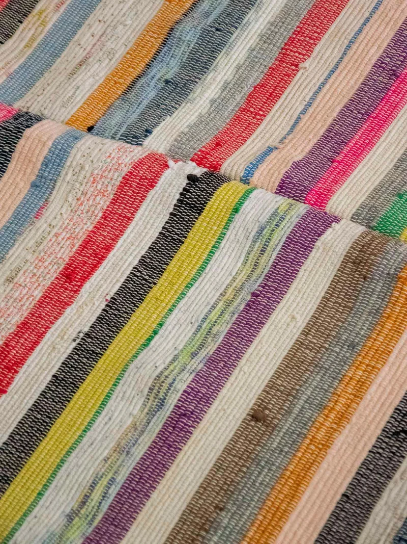 Olivier, le tapis rayé multicolore N°128