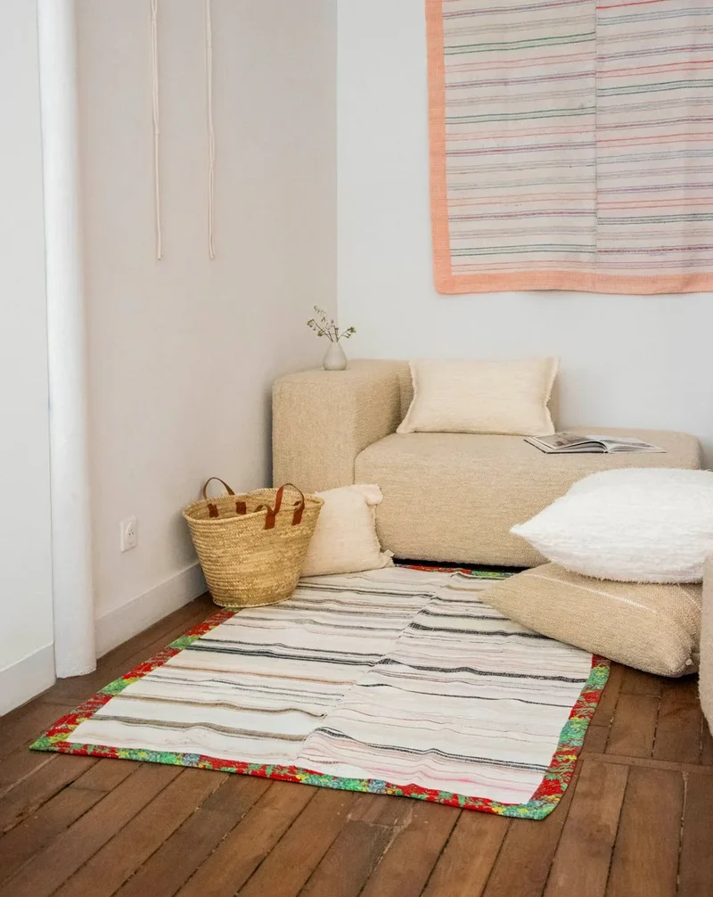 Olivier, le tapis au rebord à motifs N°129