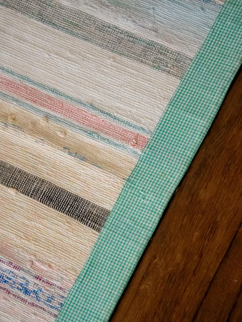 Olivier, le tapis vintage bleu et vert N°118