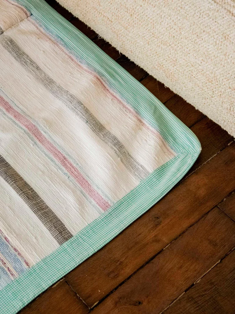 Olivier, le tapis vintage bleu et vert N°118