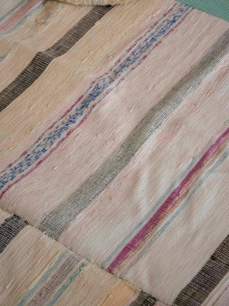 Olivier, le tapis vintage bleu et vert N°118