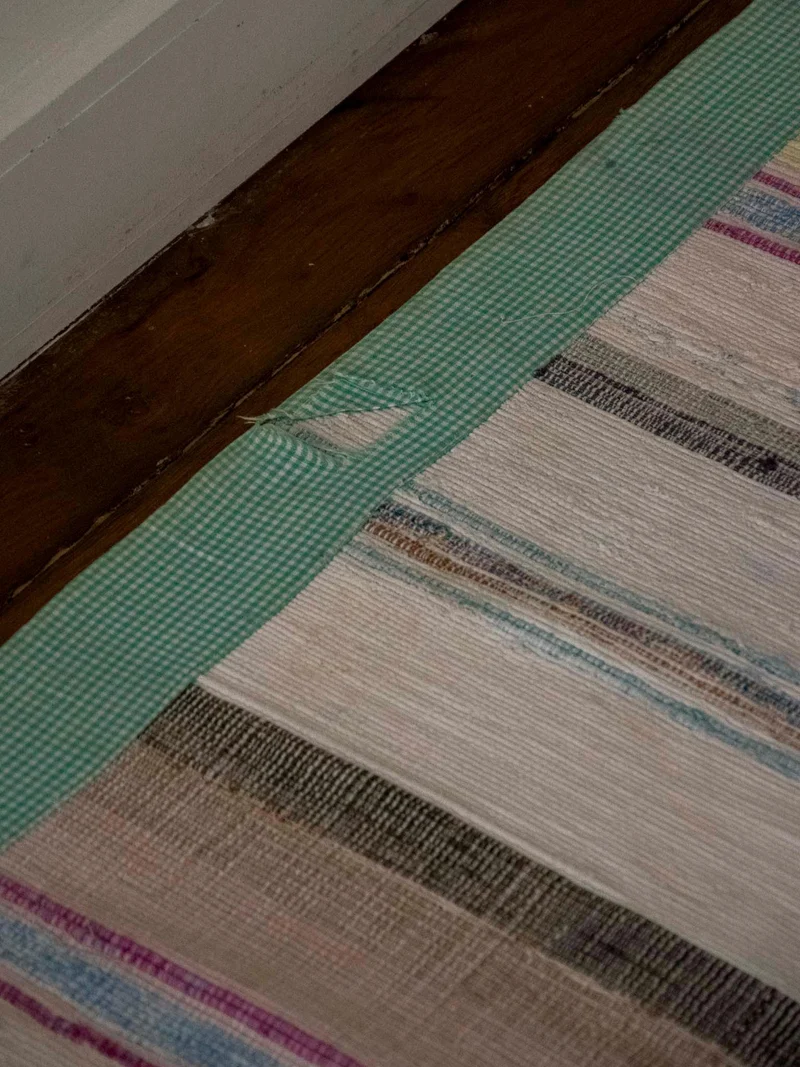 Olivier, le tapis vintage bleu et vert N°118