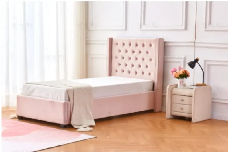 Lit enfant velours rose - Vora