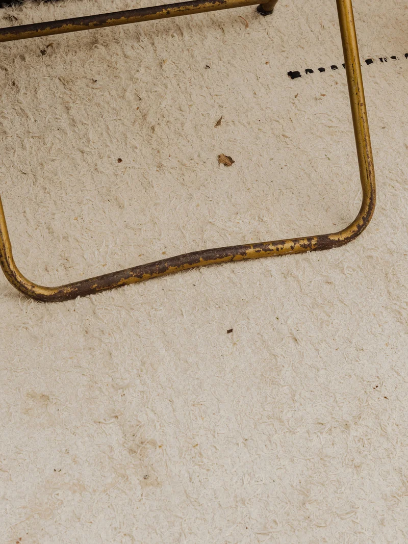 Alma, la paire de chaises dorées et à rayures N°1512