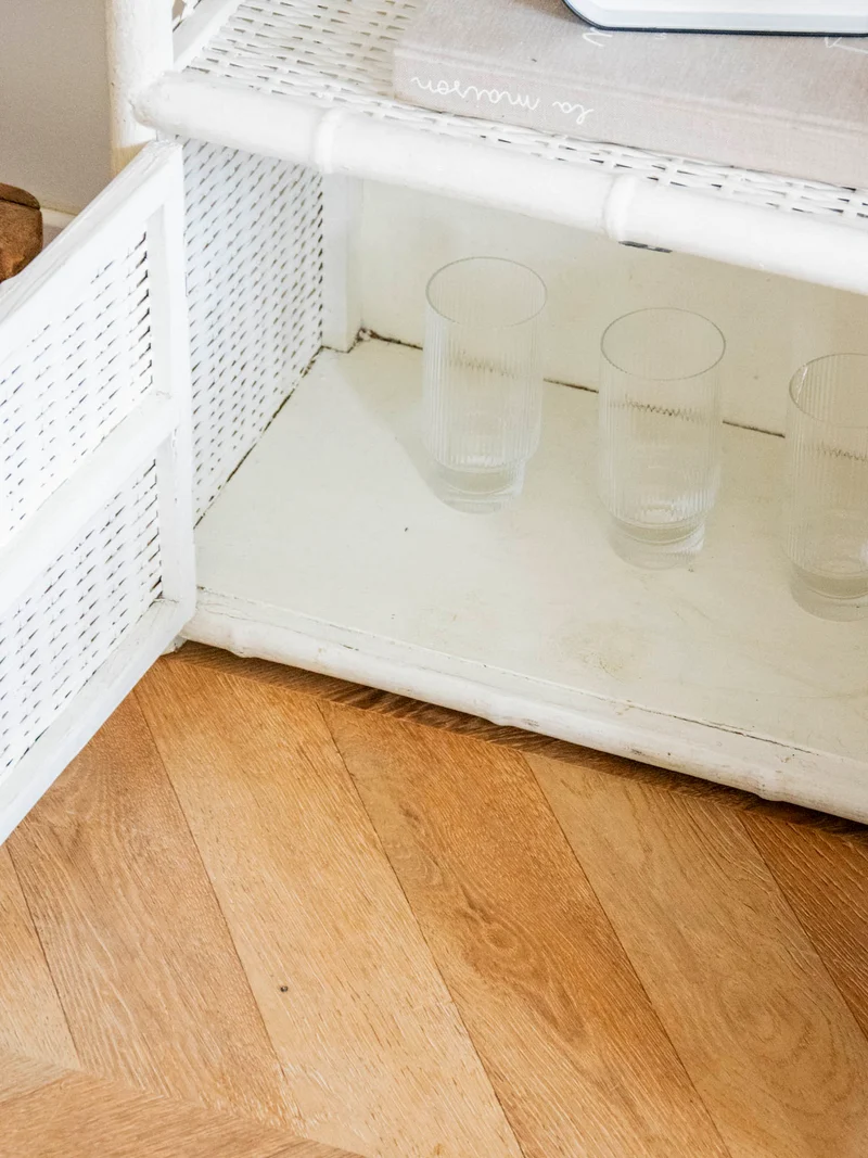 Gaëlle, l'étagère en rotin blanc N°851