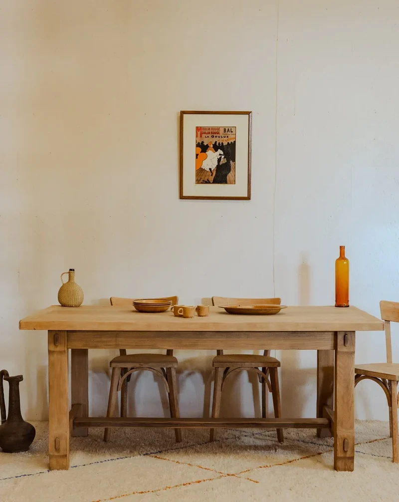 Romy, la table à manger de ferme en bois N°1311