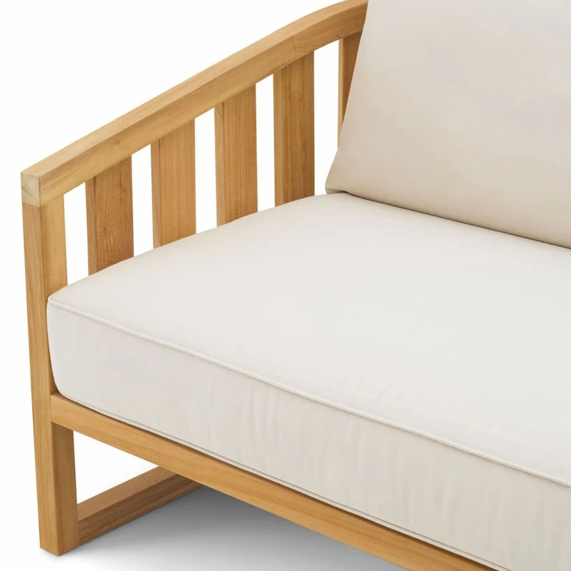 Casa Padrino Luxus Teakholz Garten Sofa Naturfarben 180 cm - Teakholz Garten Möbel